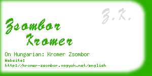 zsombor kromer business card